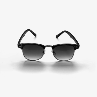 Changeable Glass Black Metal Frame Sunglasses